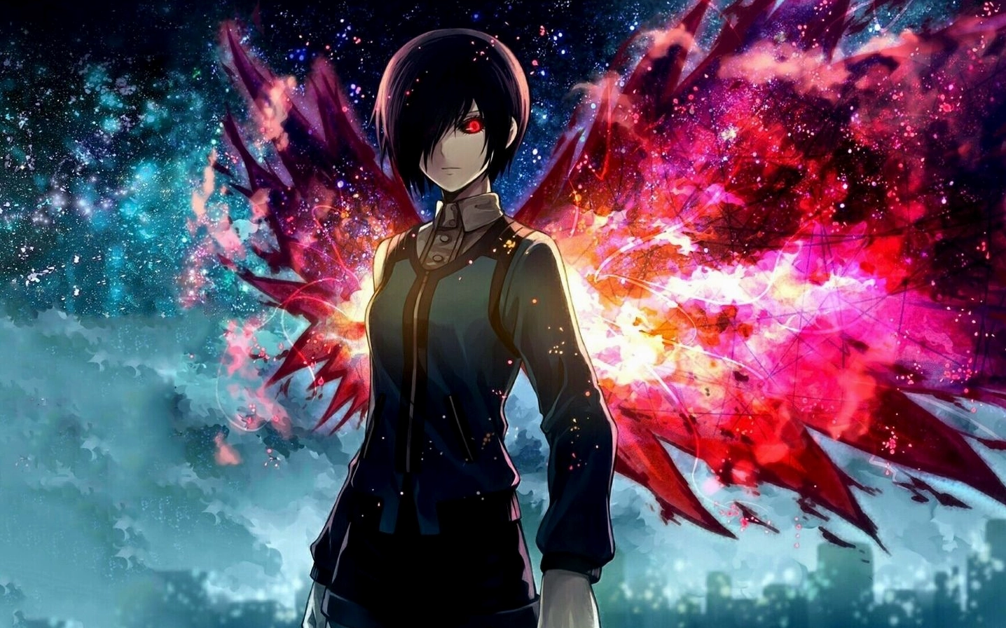 Hình nền anime thể hiện sự lạnh lùng và quyền lực của nhân vật.