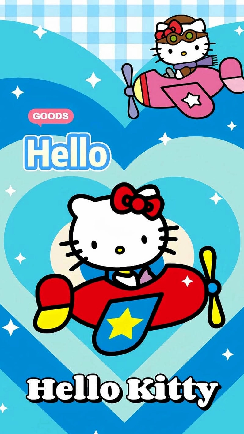 Hình nền đẹp của Hello Kitty và những người bạn trong một khu vườn