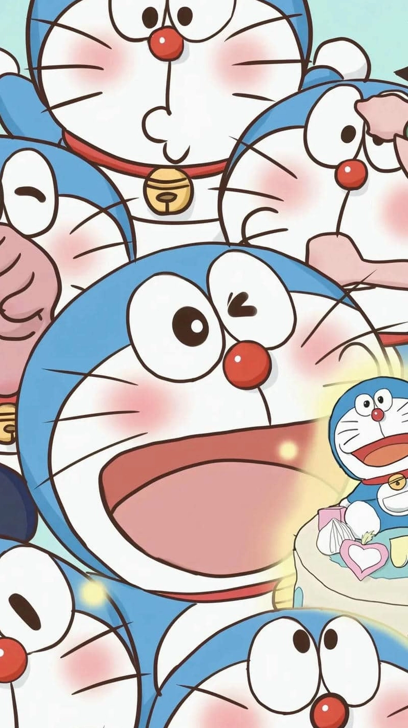 Hình nền điện thoại tình bạn Doraemon và Nobita đang cùng nhau ngắm sao.