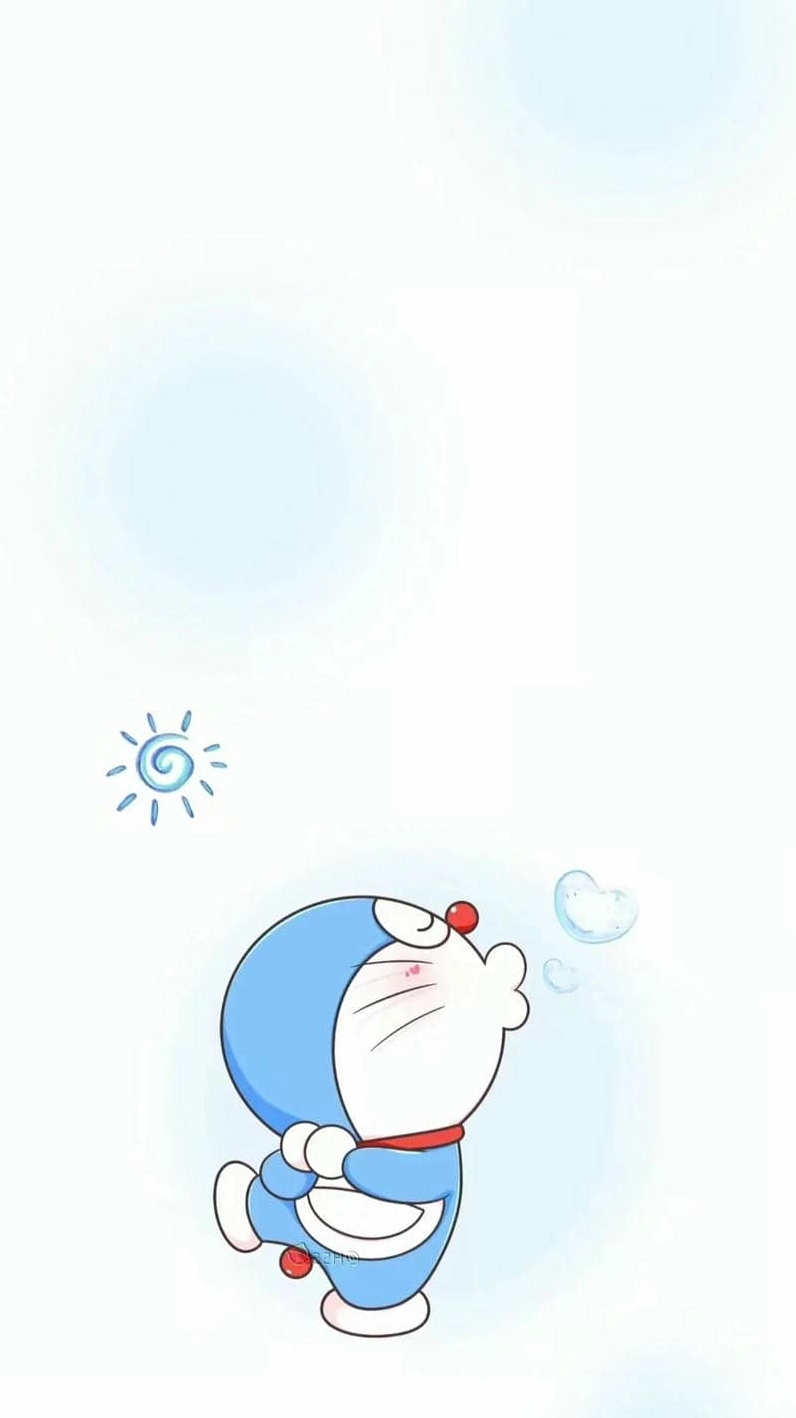 Hình nền Doraemon chất lượng 4K cho điện thoại với khuôn mặt biểu cảm ngộ nghĩnh.